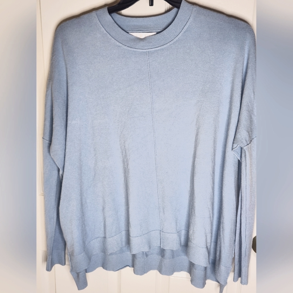 Karlie L Baby Blue Longsleeves Knit Cashmere Blend UpDown Women’s Sweater